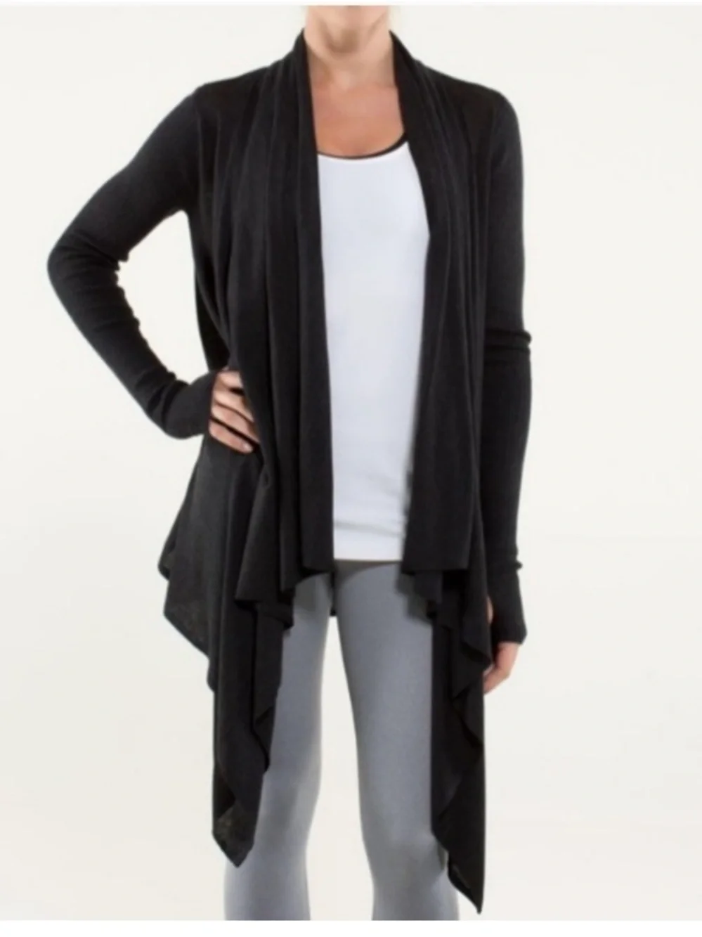 lululemon athletica black Open-Front Cardigan